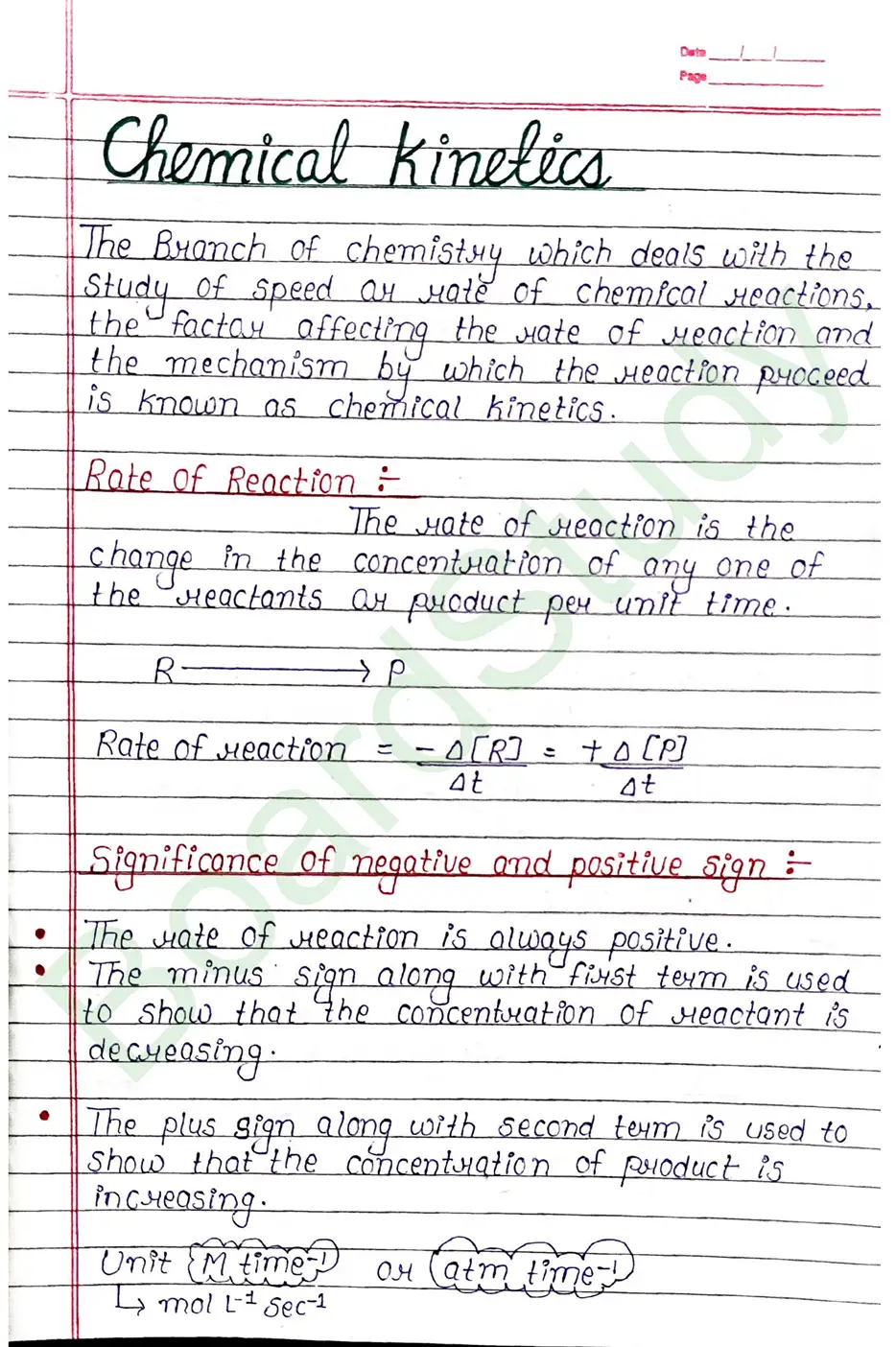 Chemical Kinetics Class 12 Notes (Handwritten PDF Notes) 1 3. Chemical kinetics_page-0001
