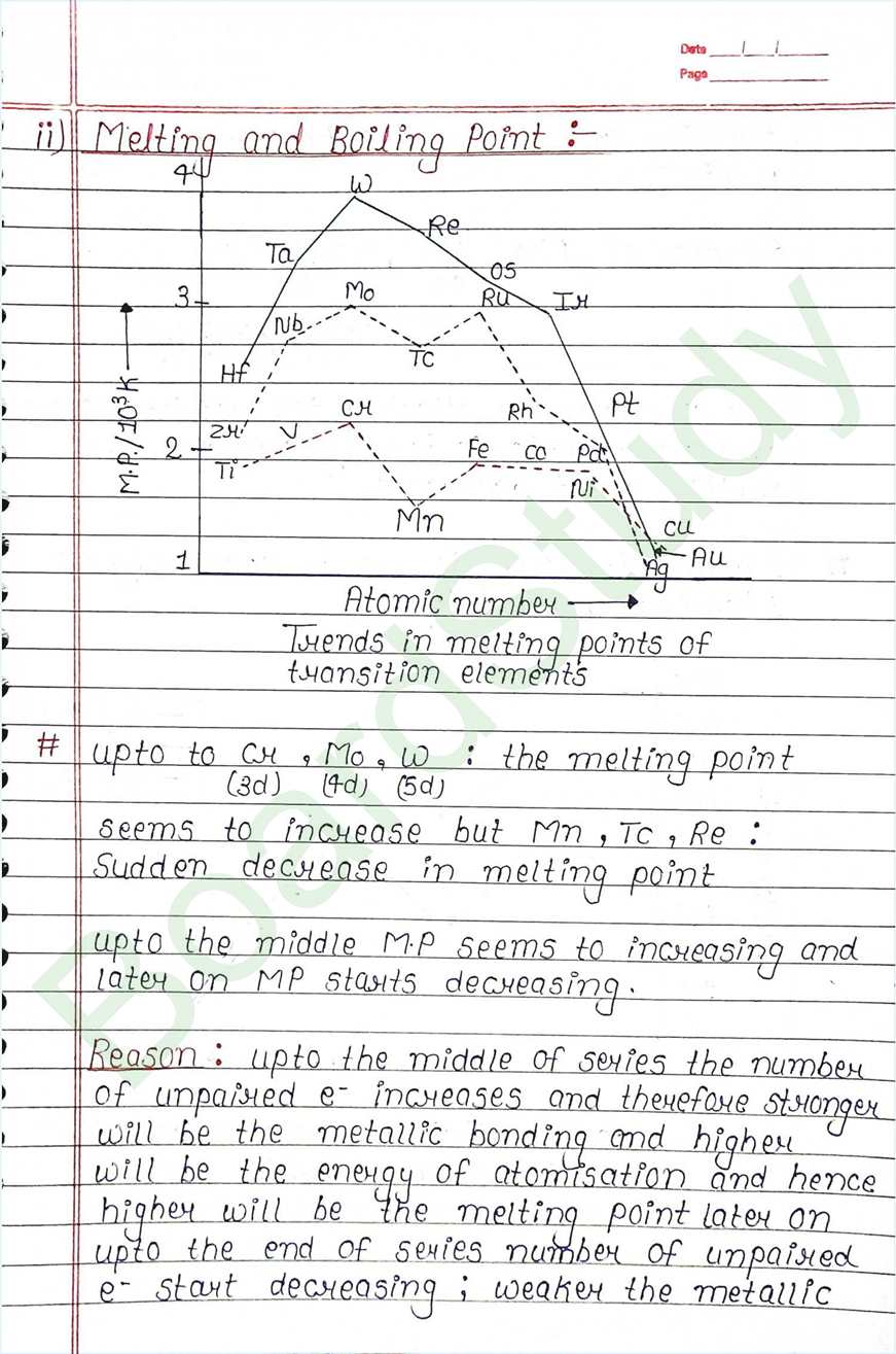 The d and f block elements class 12 notes - Chemistry Chapter 4 notes (Handwritten Notes) 6 4. The d-and f-Block Elements_page-0006