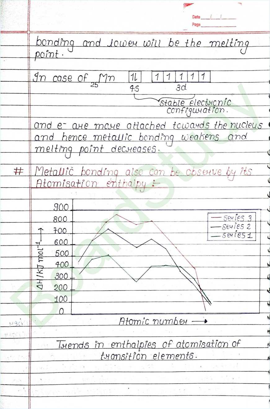 The d and f block elements class 12 notes - Chemistry Chapter 4 notes (Handwritten Notes) 7 4. The d-and f-Block Elements_page-0007