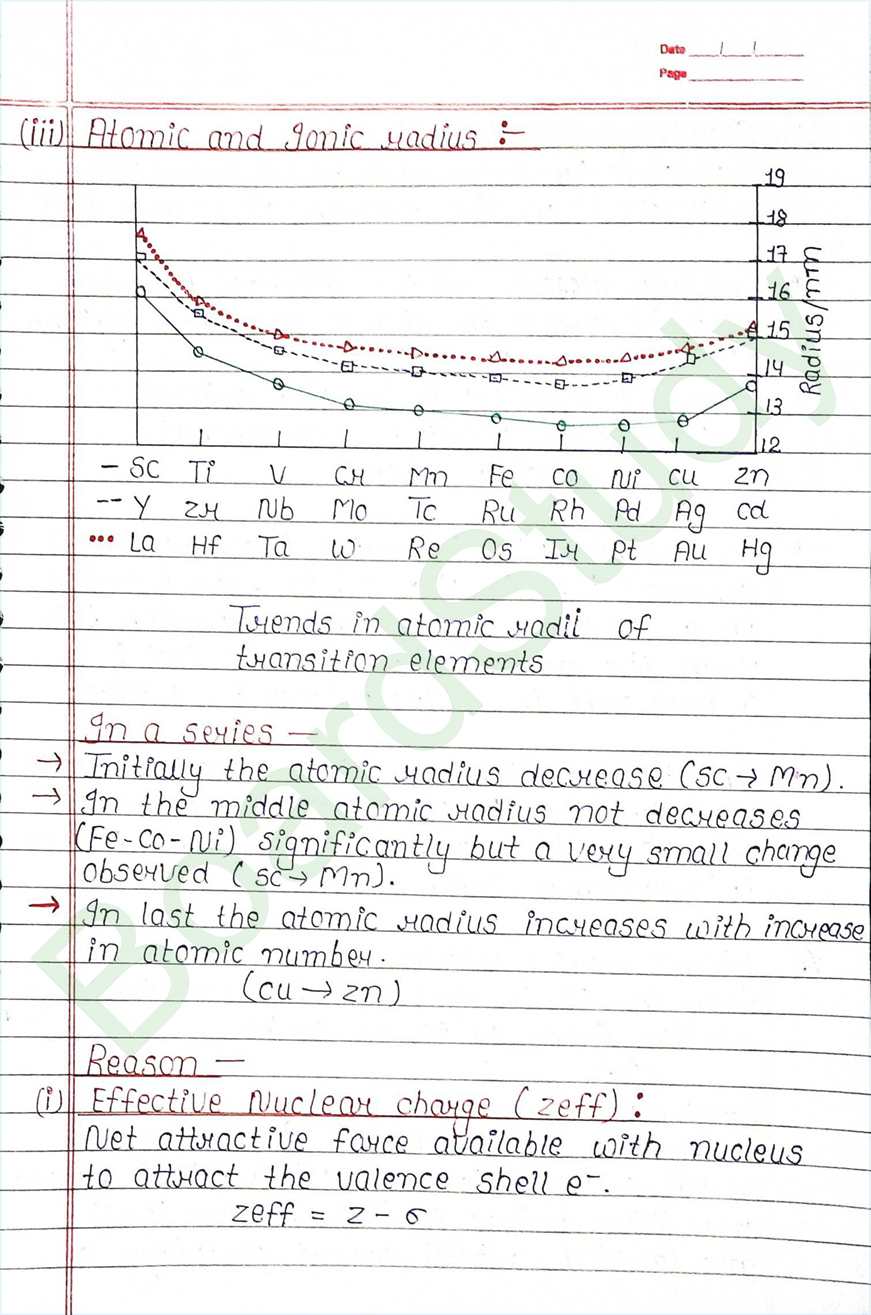 The d and f block elements class 12 notes - Chemistry Chapter 4 notes (Handwritten Notes) 8 4. The d-and f-Block Elements_page-0008