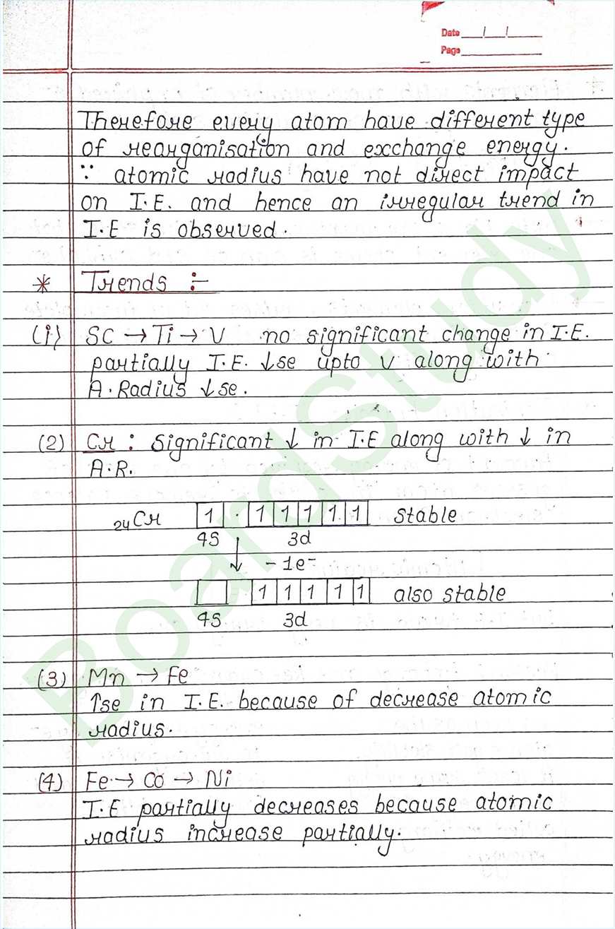 The d and f block elements class 12 notes - Chemistry Chapter 4 notes (Handwritten Notes) 13 4. The d-and f-Block Elements_page-0013