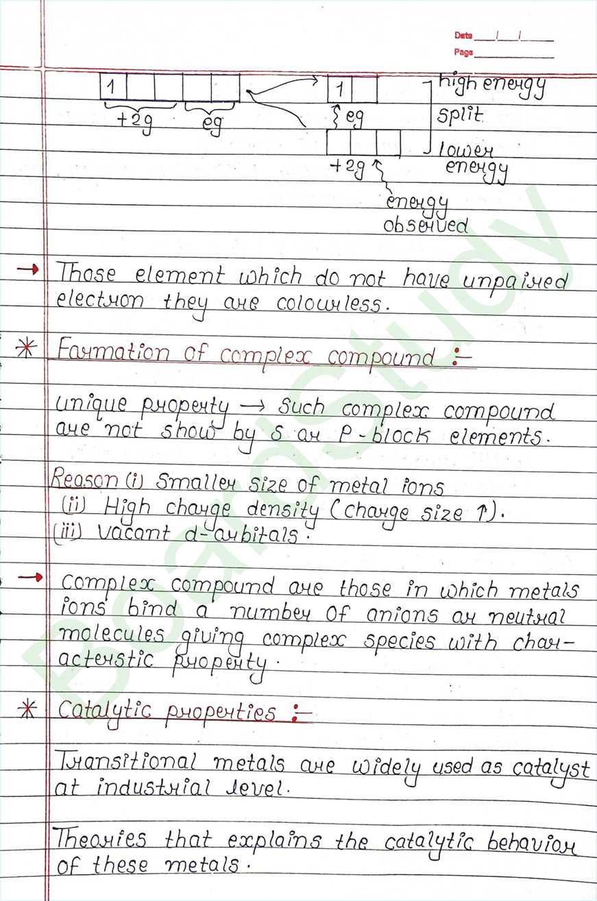 The d and f block elements class 12 notes - Chemistry Chapter 4 notes (Handwritten Notes) 22 4. The d-and f-Block Elements_page-0022
