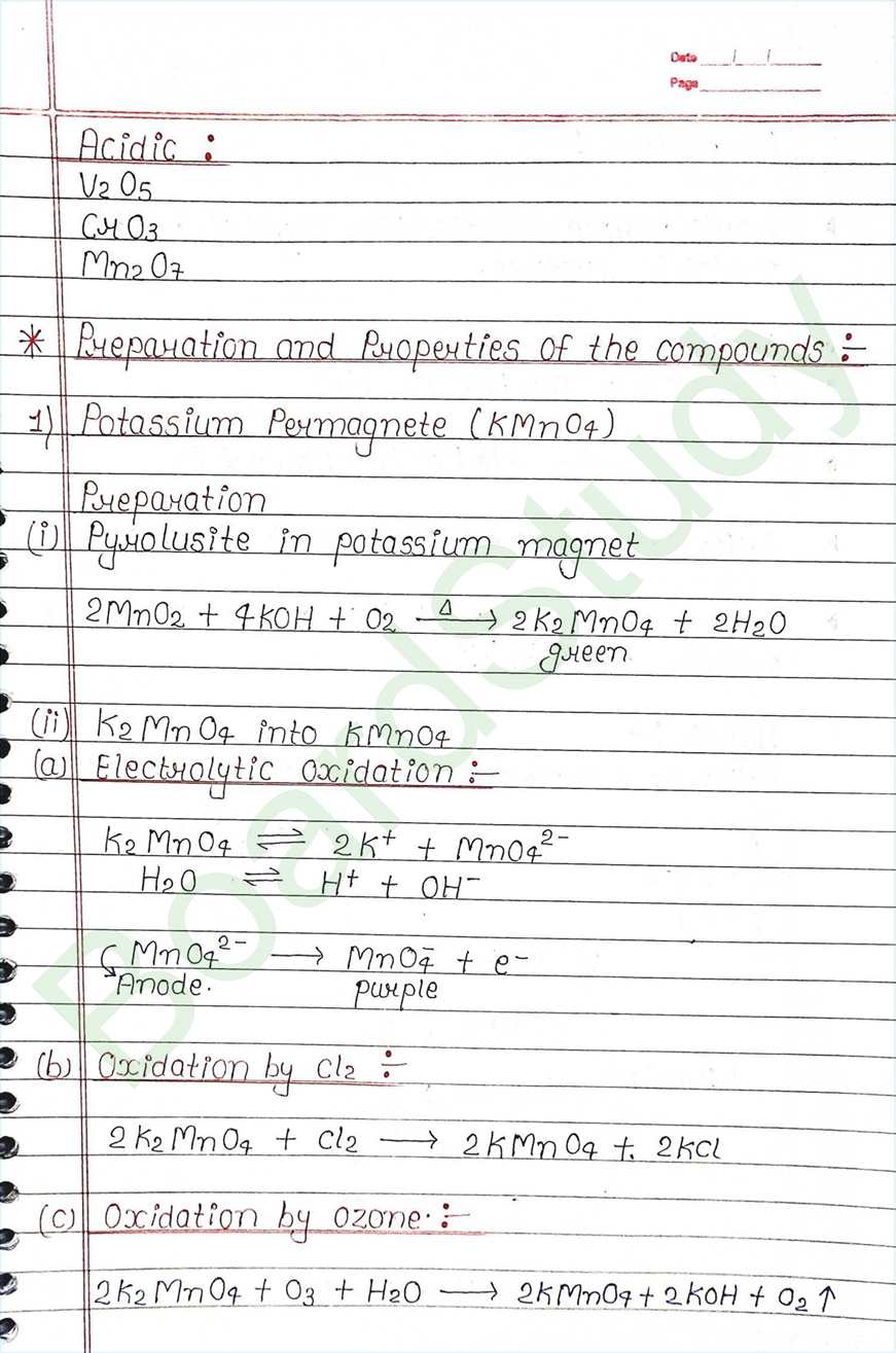 The d and f block elements class 12 notes - Chemistry Chapter 4 notes (Handwritten Notes) 28 4. The d-and f-Block Elements_page-0028