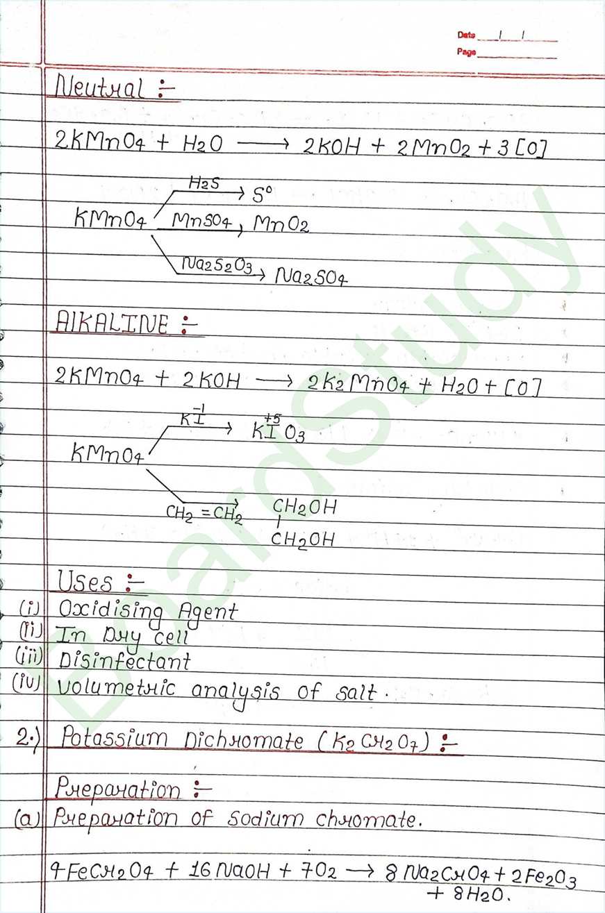 The d and f block elements class 12 notes - Chemistry Chapter 4 notes (Handwritten Notes) 30 4. The d-and f-Block Elements_page-0030