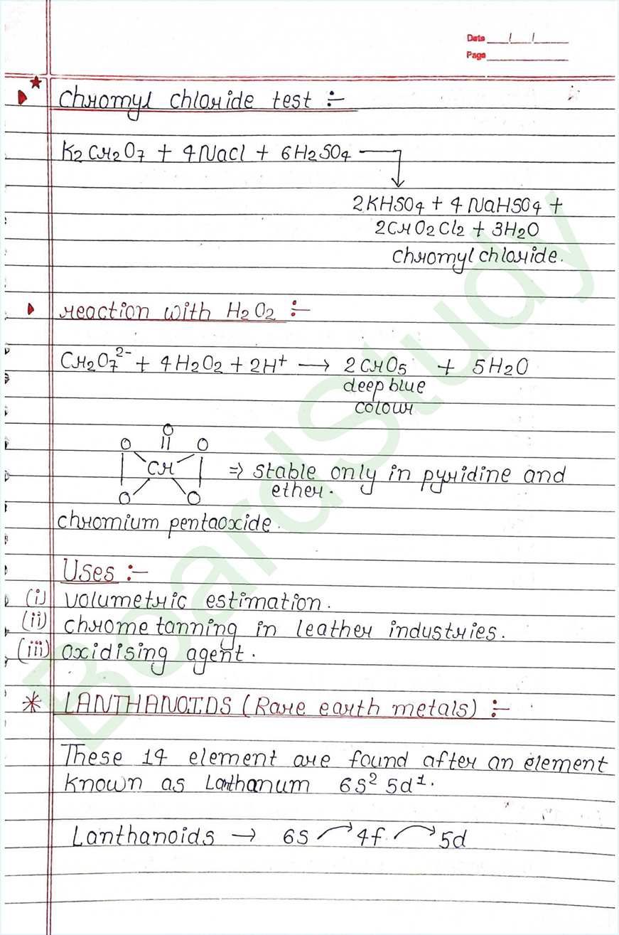 The d and f block elements class 12 notes - Chemistry Chapter 4 notes (Handwritten Notes) 32 4. The d-and f-Block Elements_page-0032