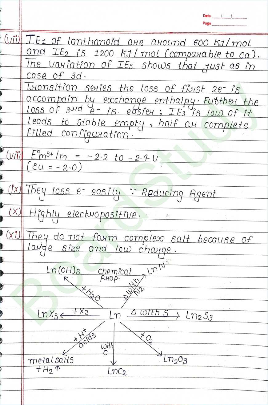 The d and f block elements class 12 notes - Chemistry Chapter 4 notes (Handwritten Notes) 36 4. The d-and f-Block Elements_page-0036