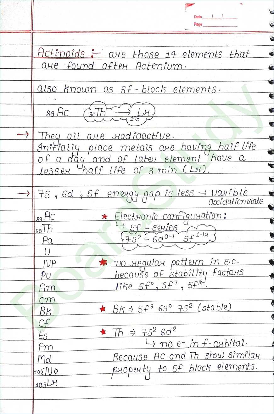 The d and f block elements class 12 notes - Chemistry Chapter 4 notes (Handwritten Notes) 37 4. The d-and f-Block Elements_page-0037