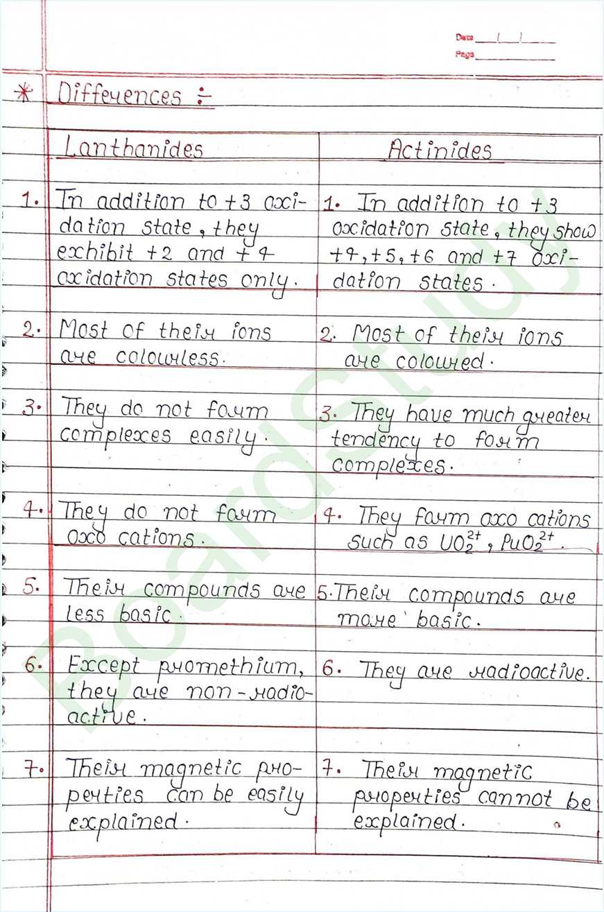 The d and f block elements class 12 notes - Chemistry Chapter 4 notes (Handwritten Notes) 40 4. The d-and f-Block Elements_page-0040