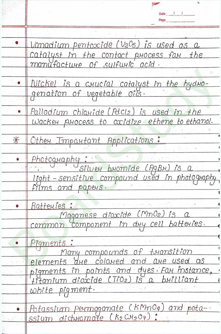 The d and f block elements class 12 notes - Chemistry Chapter 4 notes (Handwritten Notes) 43 4. The d-and f-Block Elements_page-0043