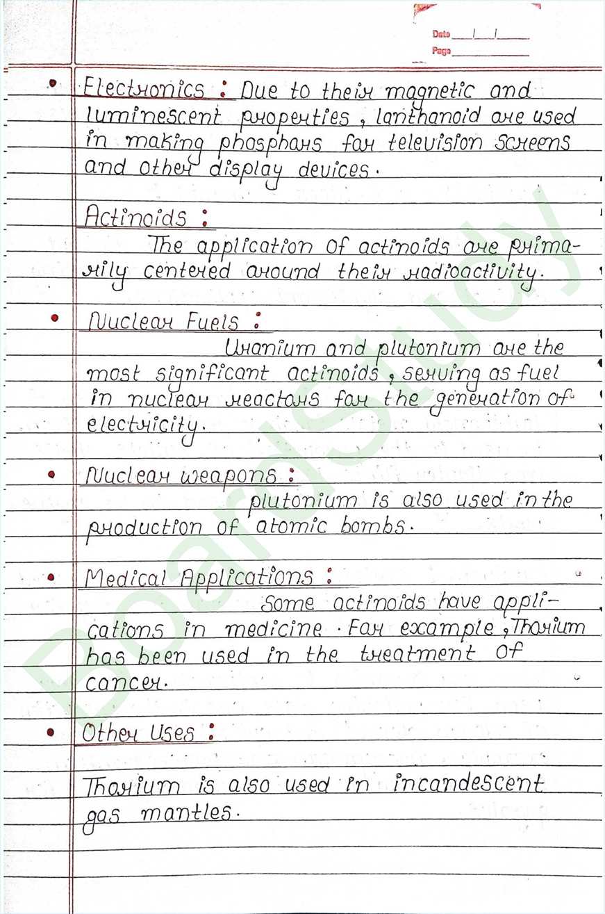 The d and f block elements class 12 notes - Chemistry Chapter 4 notes (Handwritten Notes) 45 4. The d-and f-Block Elements_page-0045