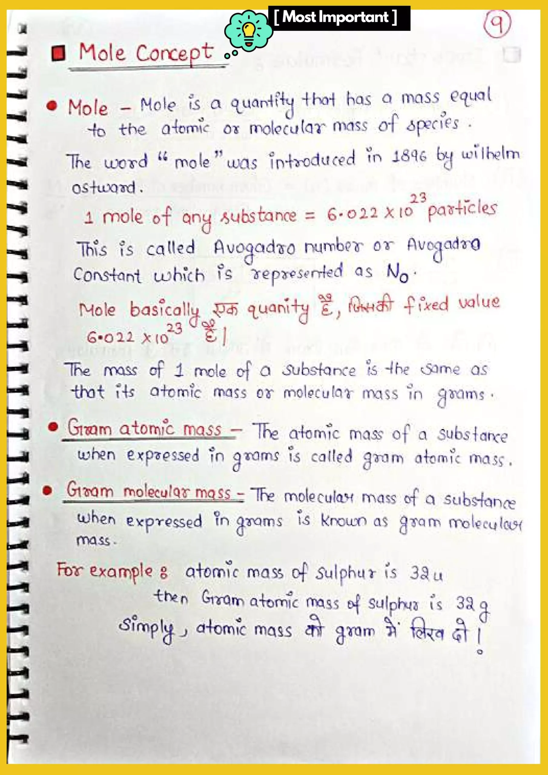 Atoms and Molecules Class 9 Handwritten Notes 009