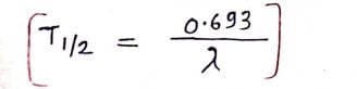 Class 12 Physics Chapter 13 Notes in Hindi नाभिक 24 अर्द्धआयु काल (T1/2):