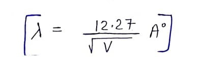 Class 12 Physics Chapter 11 Notes in Hindi विकिरण तथा द्रव्य की द्वैत प्रकृति 2 इलेक्ट्रान से सम्बन्धित दी ब्रोगली तरंगदैर्ध्य