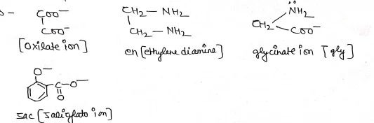 Class 12 Chemistry Chapter 9 Notes in Hindi उपसहसंयोजन यौगिक 2 द्विदन्तुक लिगेण्ड
