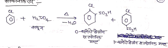 Class 12 Chemistry Chapter 10 Notes in Hindi । हैलोएल्केन और हैलोएरीन नोट्स 75 सल्फोनीकरण