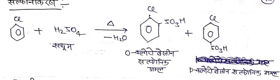 Class 12 Chemistry Chapter 10 Notes in Hindi । हैलोएल्केन और हैलोएरीन नोट्स 75 सल्फोनीकरण