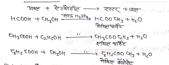 Class 12 Chemistry Chapter 12 Notes in Hindi । ऐल्डिहाइड, किटोन एवं कार्बोक्सिलिक अम्ल नोट्स 50 एस्टरीकरण