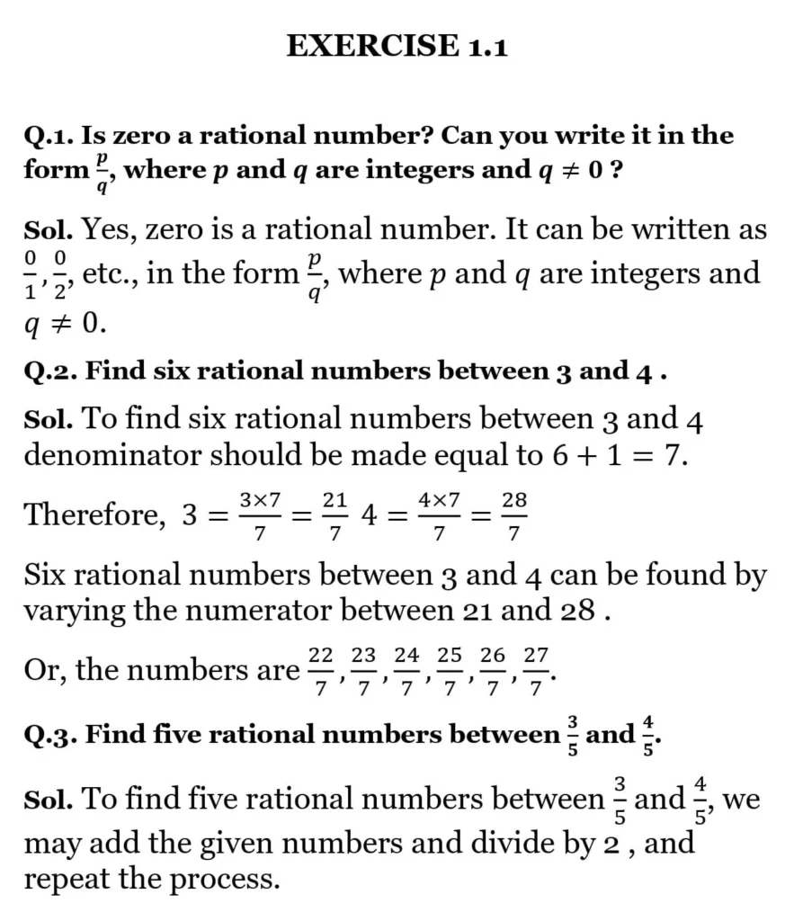 NCERT Solutions for Class 9 Maths Chapter 1 Number System Exercise 1.1 01