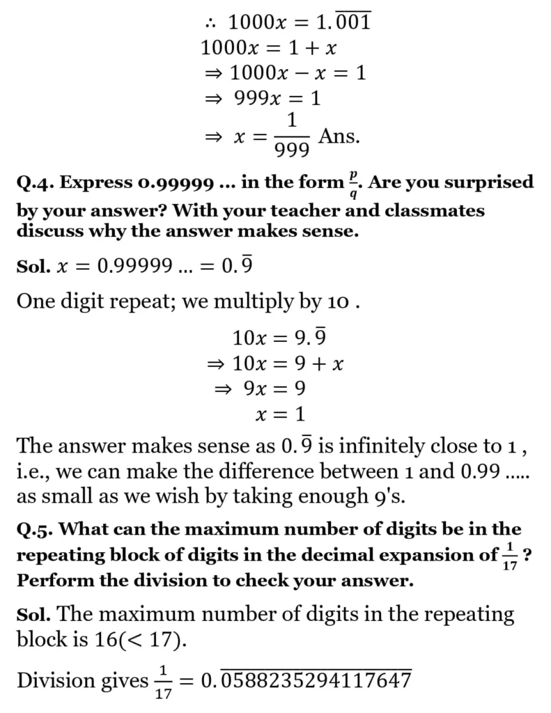 NCERT Solutions for Class 9 Maths Chapter 1 Number System 8 NCERT Solutions for Class 9 Maths Chapter 1 Number System Exercise 1.3 03