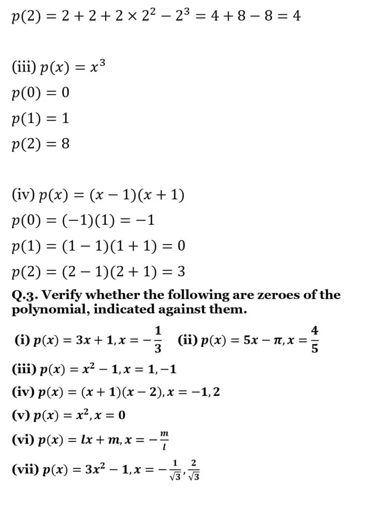 NCERT Solutions for Class 9 Maths Chapter 2 Polynomials 4 NCERT Solutions for Class 9 Maths Chapter 2 Polynomials Exercise 2.2 02