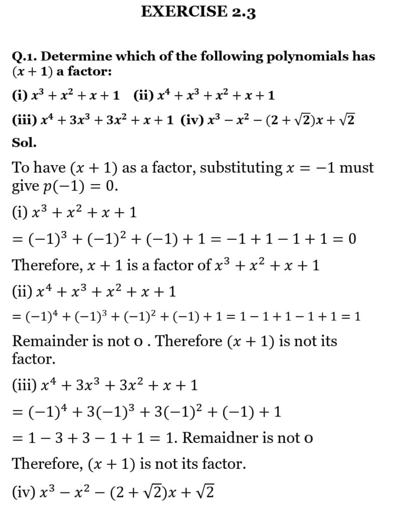 NCERT Solutions for Class 9 Maths Chapter 2 Polynomials - ReadAxis