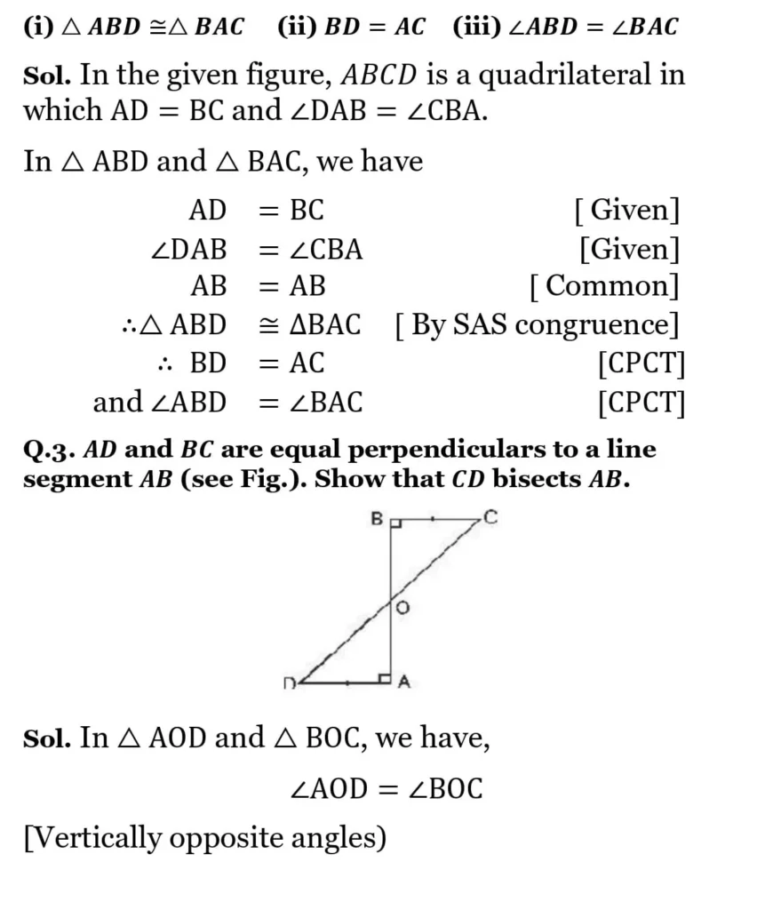 NCERT Solutions for Class 9 Maths Chapter 7 Triangles 2 NCERT Solutions for Class 9 Maths Chapter 7 Triangles Exercise 7.1 02