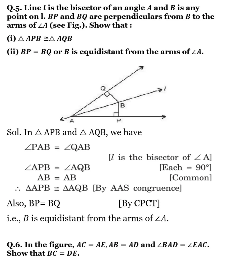 NCERT Solutions for Class 9 Maths Chapter 7 Triangles 4 NCERT Solutions for Class 9 Maths Chapter 7 Triangles Exercise 7.1 04