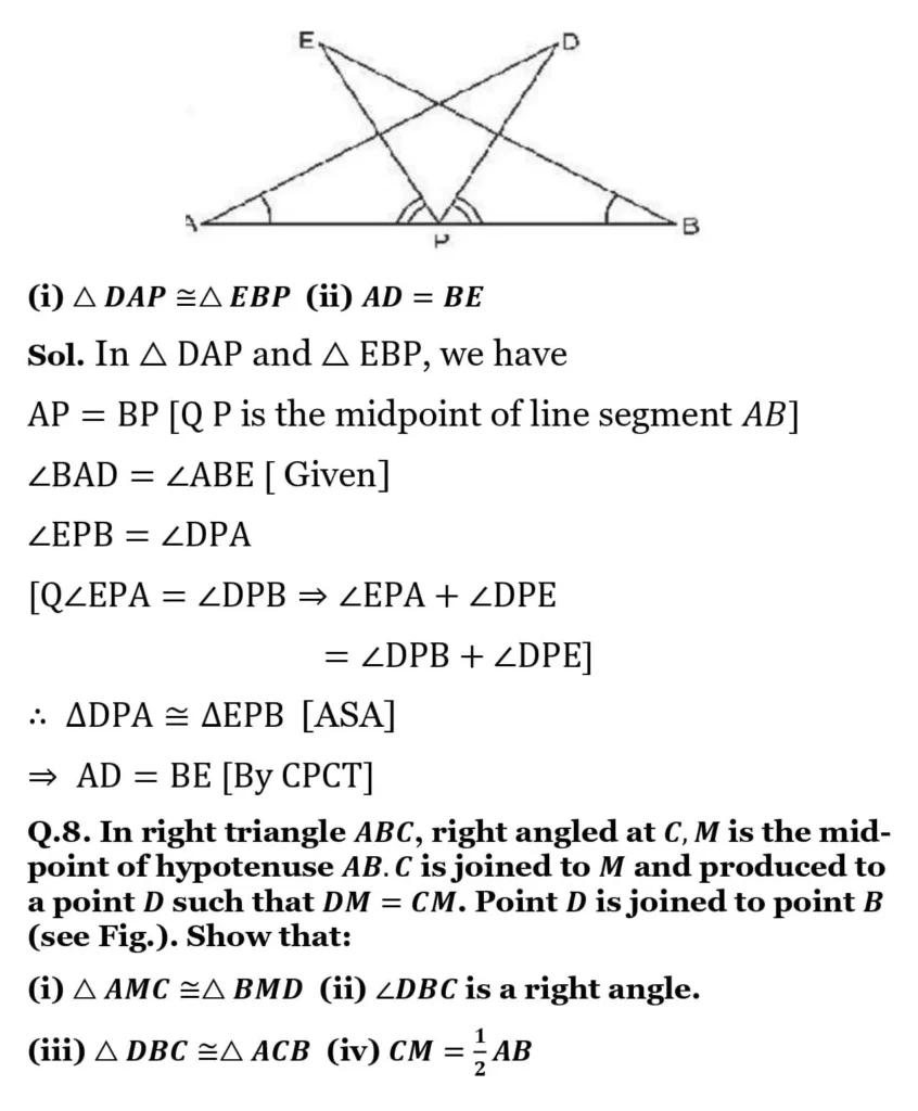 NCERT Solutions for Class 9 Maths Chapter 7 Triangles 6 NCERT Solutions for Class 9 Maths Chapter 7 Triangles Exercise 7.1 06