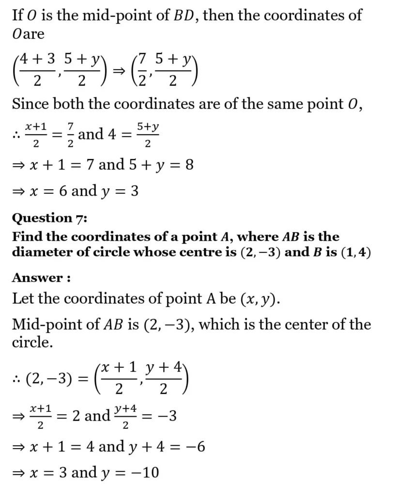 NCERT Solutions for Class 10 Maths Chapter 7 Coordinate Geometry 18 NCERT Solutions for Class 10 Maths Chapter 7 Coordinate Geometry Exercise 7.2 07