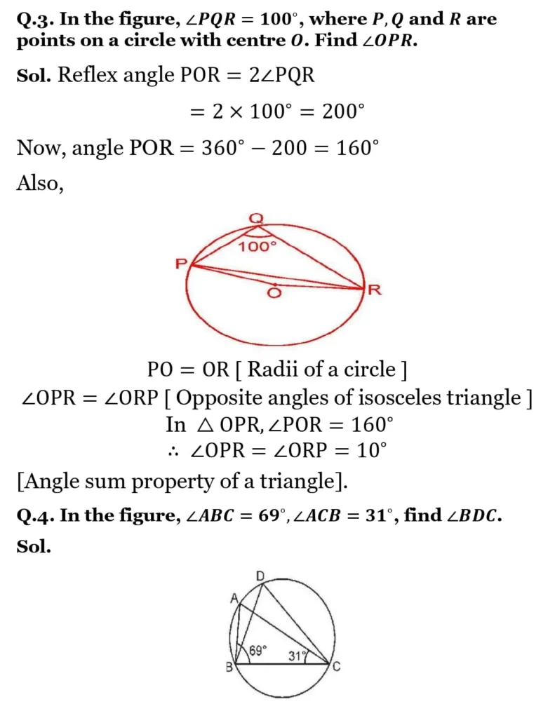 NCERT Solutions for Class 9 Maths Chapter 9 Circles 13 NCERT Solutions for Class 9 Maths Chapter 9 Circles Exercise 9.3 03