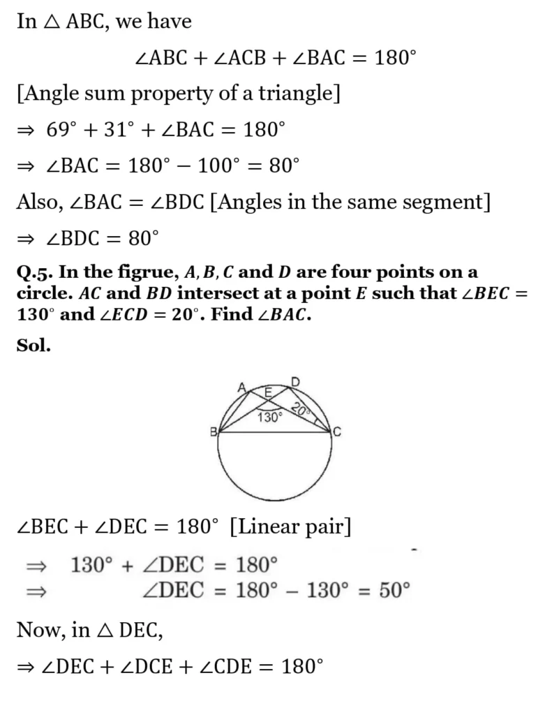 NCERT Solutions for Class 9 Maths Chapter 9 Circles 14 NCERT Solutions for Class 9 Maths Chapter 9 Circles Exercise 9.3 04