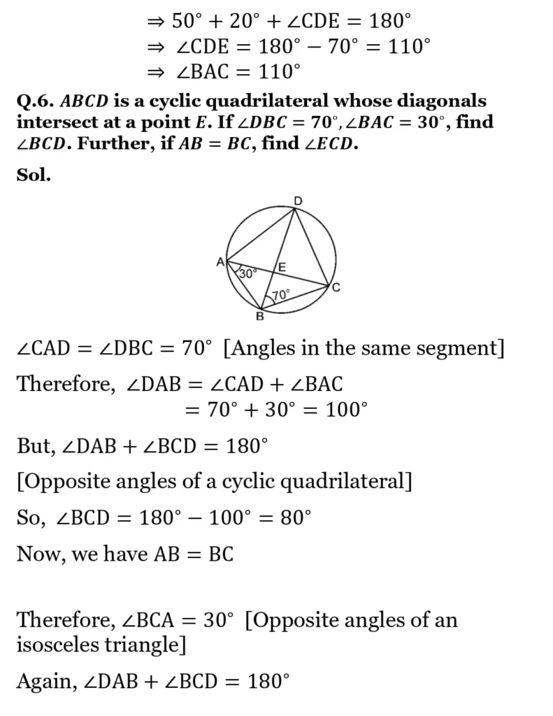 NCERT Solutions for Class 9 Maths Chapter 9 Circles 15 NCERT Solutions for Class 9 Maths Chapter 9 Circles Exercise 9.3 05