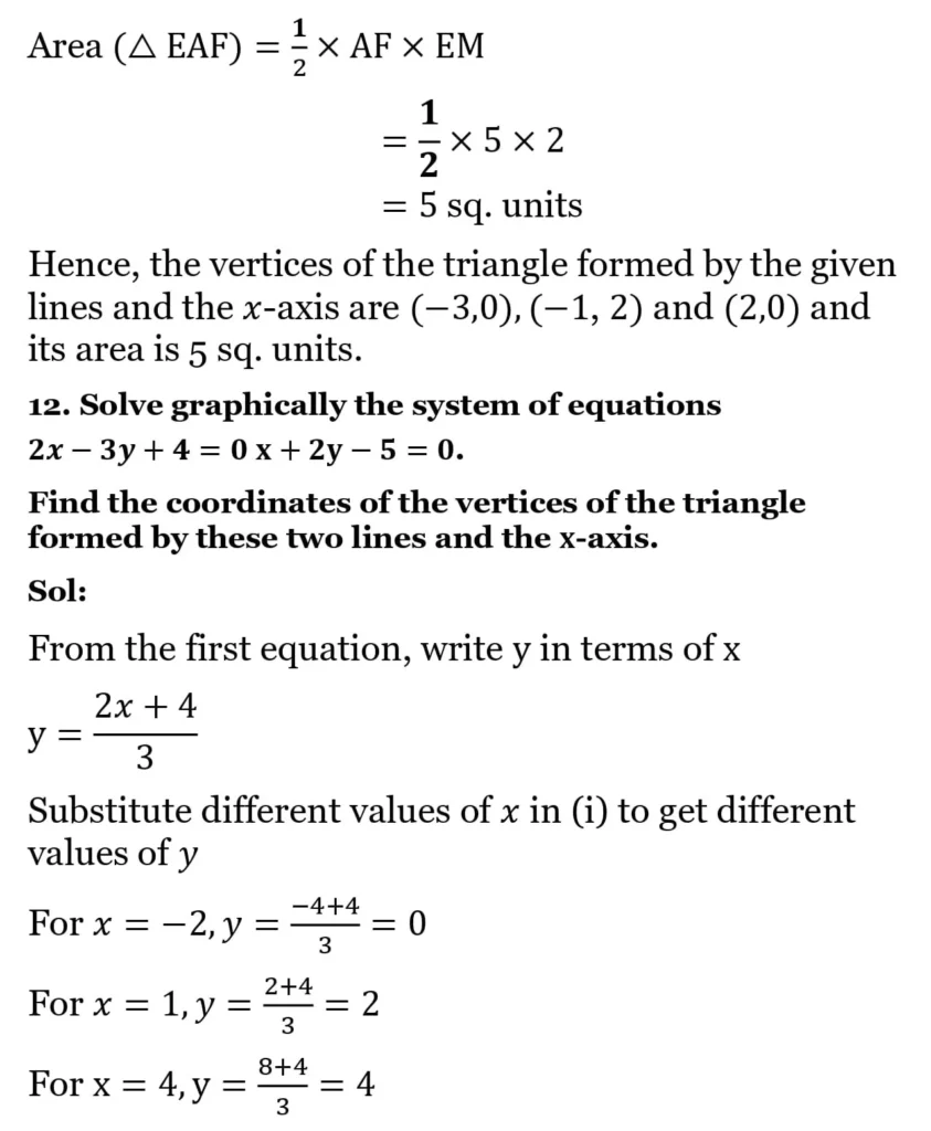 RS Aggarwal Class 10 Math Solutions Chapter 3 - Linear Equations in Two Variables 31 RS Aggarwal Class 10 Math Solutions Linear Equations in Two Variables (Ex 3A) Exercise 3.A 030
