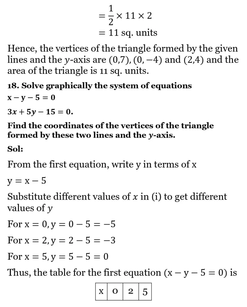 RS Aggarwal Class 10 Math Solutions Chapter 3 - Linear Equations in Two Variables 49 RS Aggarwal Class 10 Math Solutions Linear Equations in Two Variables (Ex 3A) Exercise 3.A 048