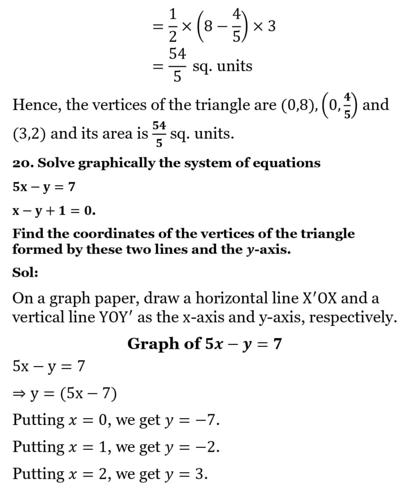 RS Aggarwal Class 10 Math Solutions Chapter 3 - Linear Equations in Two Variables 55 RS Aggarwal Class 10 Math Solutions Linear Equations in Two Variables (Ex 3A) Exercise 3.A 053