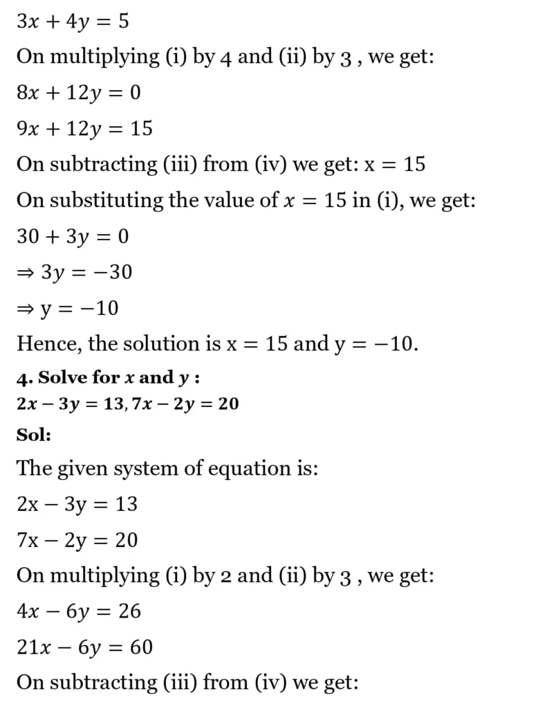 RS Aggarwal Class 10 Math Solutions Chapter 3 - Linear Equations in Two Variables 84 RS Aggarwal Class 10 Math Solutions Linear Equations in Two Variables (Ex 3A) Exercise 3.B 003