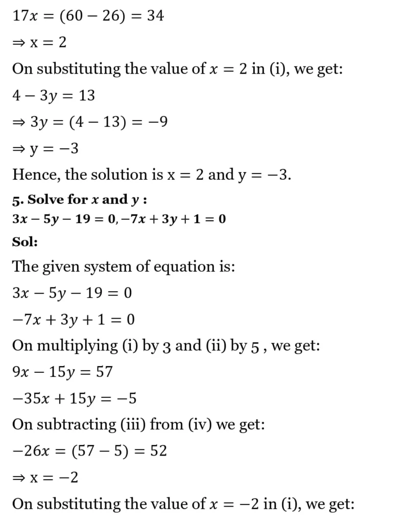 RS Aggarwal Class 10 Math Solutions Chapter 3 - Linear Equations in Two Variables 85 RS Aggarwal Class 10 Math Solutions Linear Equations in Two Variables (Ex 3A) Exercise 3.B 004