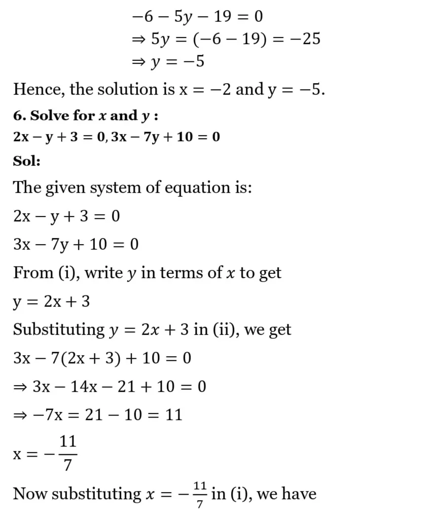 RS Aggarwal Class 10 Math Solutions Chapter 3 - Linear Equations in Two Variables 86 RS Aggarwal Class 10 Math Solutions Linear Equations in Two Variables (Ex 3A) Exercise 3.B 005