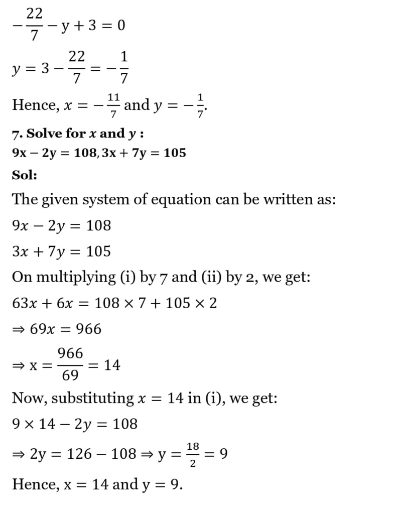 RS Aggarwal Class 10 Math Solutions Chapter 3 - Linear Equations in Two Variables 87 RS Aggarwal Class 10 Math Solutions Linear Equations in Two Variables (Ex 3A) Exercise 3.B 006