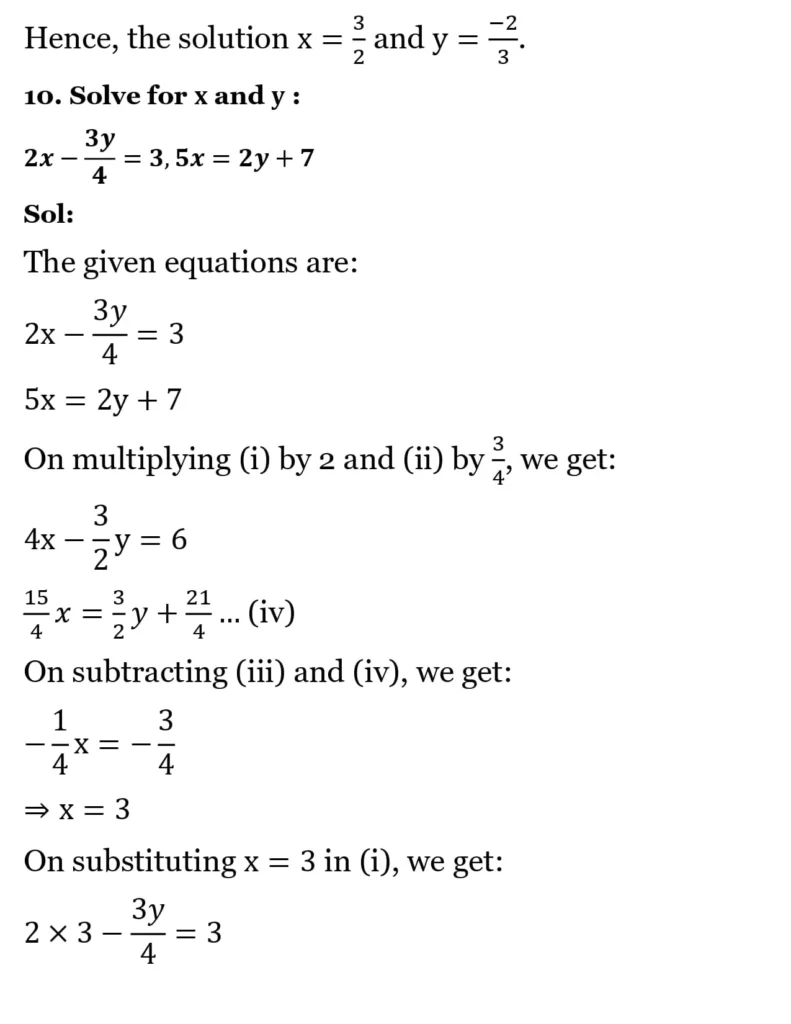 RS Aggarwal Class 10 Math Solutions Chapter 3 - Linear Equations in Two Variables 90 RS Aggarwal Class 10 Math Solutions Linear Equations in Two Variables (Ex 3A) Exercise 3.B 009
