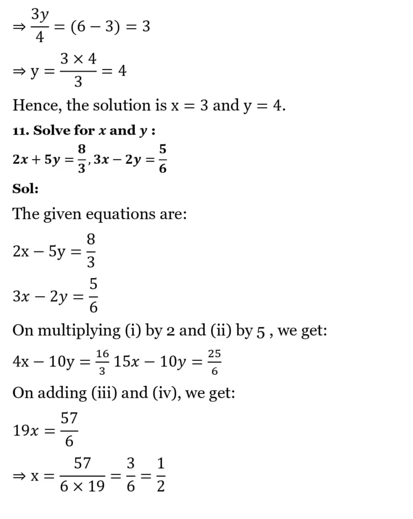 RS Aggarwal Class 10 Math Solutions Chapter 3 - Linear Equations in Two Variables 91 RS Aggarwal Class 10 Math Solutions Linear Equations in Two Variables (Ex 3A) Exercise 3.B 010