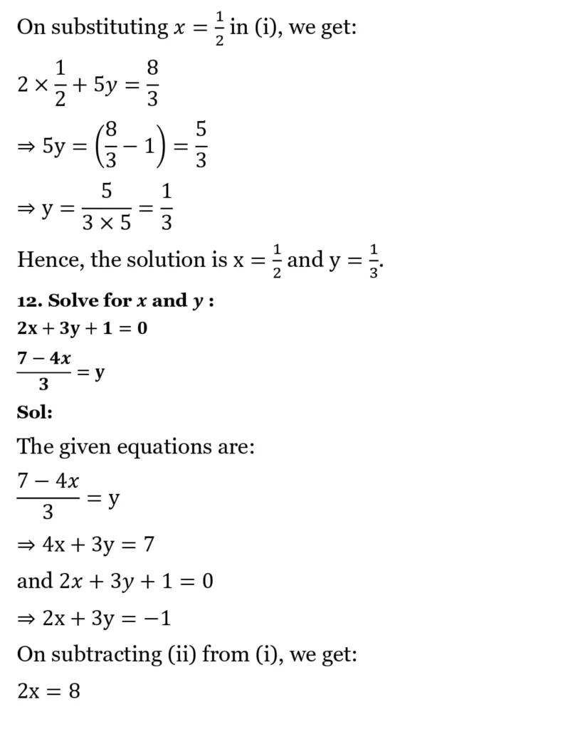 RS Aggarwal Class 10 Math Solutions Chapter 3 - Linear Equations in Two Variables 92 RS Aggarwal Class 10 Math Solutions Linear Equations in Two Variables (Ex 3A) Exercise 3.B 011