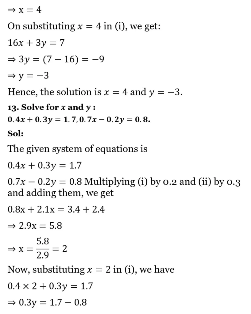 RS Aggarwal Class 10 Math Solutions Chapter 3 - Linear Equations in Two Variables 93 RS Aggarwal Class 10 Math Solutions Linear Equations in Two Variables (Ex 3A) Exercise 3.B 012