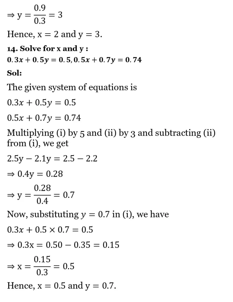 RS Aggarwal Class 10 Math Solutions Chapter 3 - Linear Equations in Two Variables 94 RS Aggarwal Class 10 Math Solutions Linear Equations in Two Variables (Ex 3A) Exercise 3.B 013