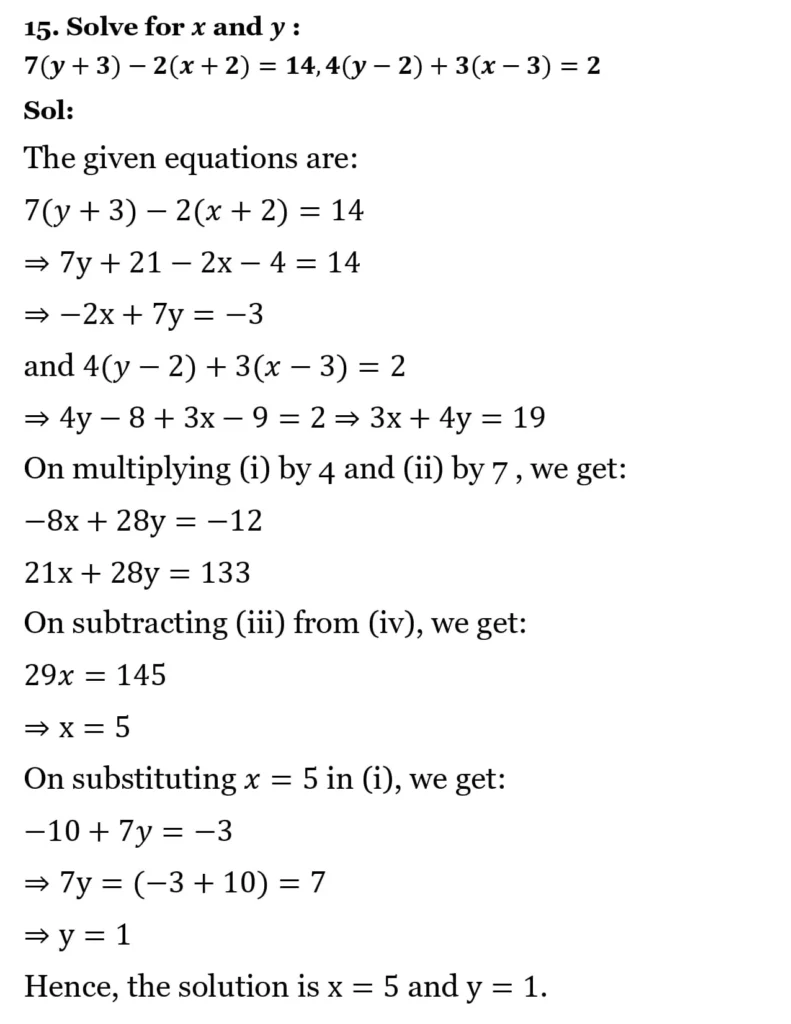 RS Aggarwal Class 10 Math Solutions Chapter 3 - Linear Equations in Two Variables 95 RS Aggarwal Class 10 Math Solutions Linear Equations in Two Variables (Ex 3A) Exercise 3.B 014