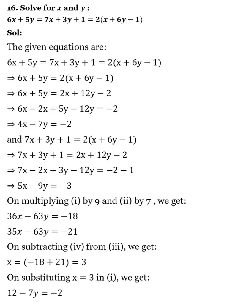 RS Aggarwal Class 10 Math Solutions Chapter 3 - Linear Equations in Two Variables 96 RS Aggarwal Class 10 Math Solutions Linear Equations in Two Variables (Ex 3A) Exercise 3.B 015
