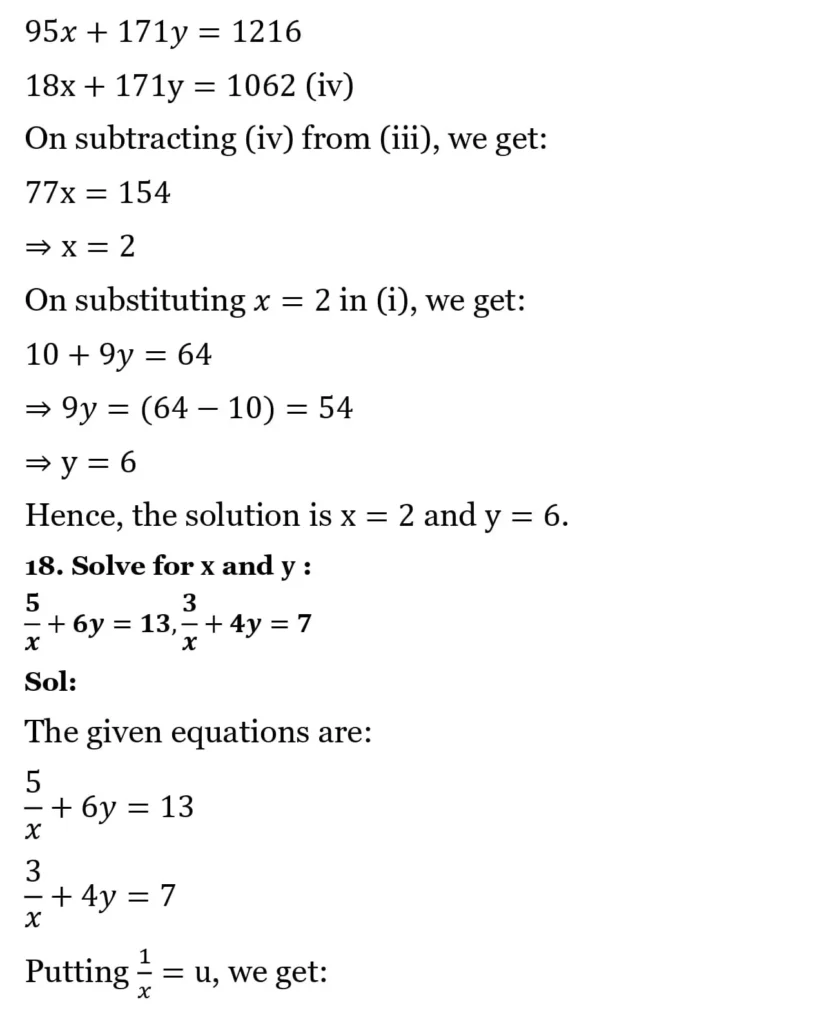 RS Aggarwal Class 10 Math Solutions Chapter 3 - Linear Equations in Two Variables 98 RS Aggarwal Class 10 Math Solutions Linear Equations in Two Variables (Ex 3A) Exercise 3.B 017
