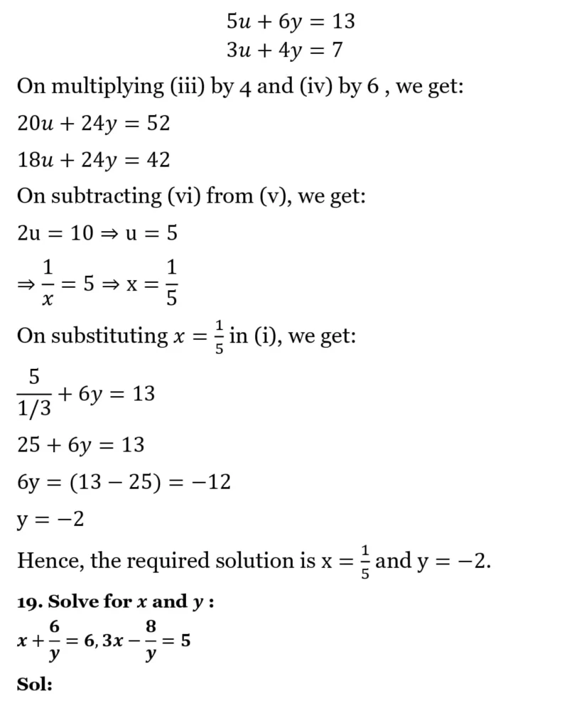 RS Aggarwal Class 10 Math Solutions Chapter 3 - Linear Equations in Two Variables 99 RS Aggarwal Class 10 Math Solutions Linear Equations in Two Variables (Ex 3A) Exercise 3.B 018