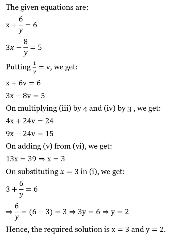 RS Aggarwal Class 10 Math Solutions Chapter 3 - Linear Equations in Two Variables 100 RS Aggarwal Class 10 Math Solutions Linear Equations in Two Variables (Ex 3A) Exercise 3.B 019