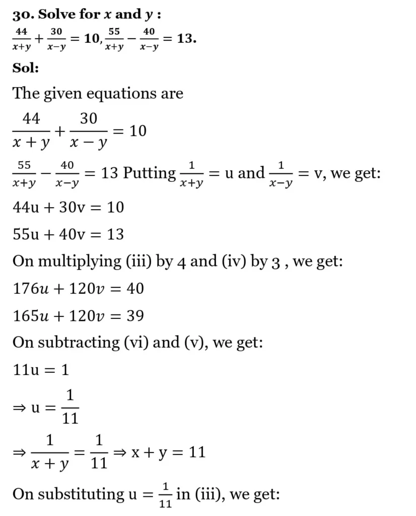 RS Aggarwal Class 10 Math Solutions Chapter 3 - Linear Equations in Two Variables 115 RS Aggarwal Class 10 Math Solutions Linear Equations in Two Variables (Ex 3A) Exercise 3.B 034